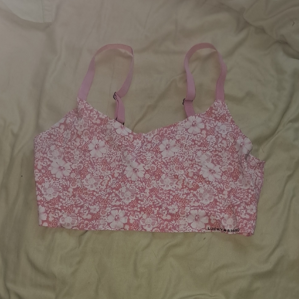 Lucky Brand Pink Floral Bralette